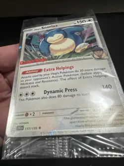 (Sealed) GAMESTOP Hop's Snorlax Stamped Promo Pokemon Card Exclusive NM - Image 5