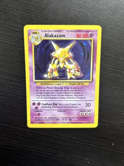 Pokemon Alakazam Base Set Holo Rare Stage 2 LP 1/102 Card - Image 1