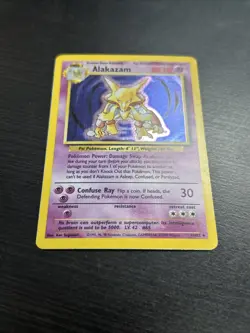 Pokemon Alakazam Base Set Holo Rare Stage 2 LP 1/102 Card - Image 2