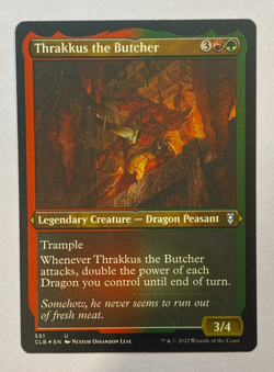 MTG - Thrakkus the Butcher - Etched Foil - CL: Battle for Baldur's Gate - Image 1