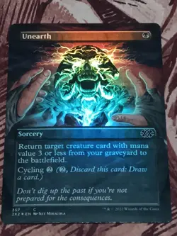 Unearth (Borderless) (Foil) Double Masters 2022, 357 NM - Image 1
