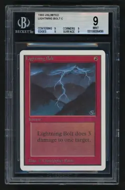 ***BGS 9 Quad Unlimited Lightning Bolt** MTG Magic Kid Icarus - Image 1