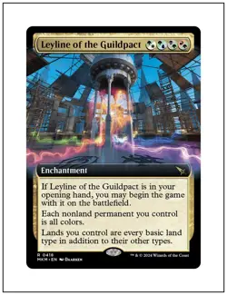 1x Leyline of the Guildpact, Extended Art, Magic MTG NM - Image 1
