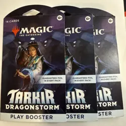 THREE (3x) Magic the Gathering Play Booster Packs ( TARKIR DRAGONSTORM ) - Image 1