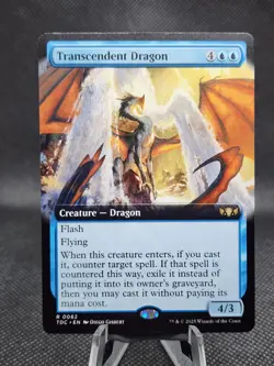 MTG - Transcendent Dragon (Extended Art) - Commander: Tarkir: Dragonstorm - Image 1