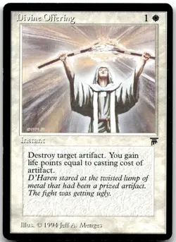 MTG Divine Offering Legends LEG #9 common LP **VINTAGE**! - Image 1