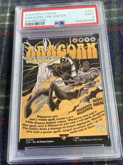 Aragorn, the Uniter (Borderless Poster) - (LTR) Magic the Gathering PSA 9 - Image 1