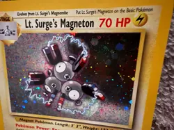 Pokemon TCG Lt. Surge's Magneton 008/132 Gym Heroes Holo Rare 70 HP - Image 3