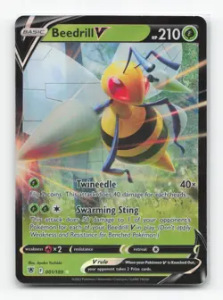 Pokemon TCG - Beedrill V 001/189 Near Mint Holo V Rare Astral Radiance - Image 1