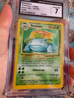 Venusaur Pokemon Base Set Holo 1999 Wizards of The Coast (WOTC) 15/102 CGC 7 - Image 2