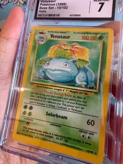 Venusaur Pokemon Base Set Holo 1999 Wizards of The Coast (WOTC) 15/102 CGC 7 - Image 3