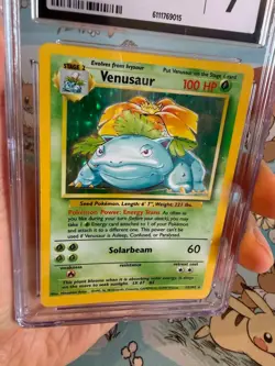 Venusaur Pokemon Base Set Holo 1999 Wizards of The Coast (WOTC) 15/102 CGC 7 - Image 4