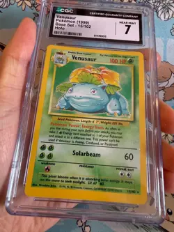 Venusaur Pokemon Base Set Holo 1999 Wizards of The Coast (WOTC) 15/102 CGC 7 - Image 5