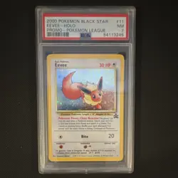 Pokemon Eevee 11/53 Wotc Promo Holo PSA 7 Black Star 2000 Pokemon League - Image 1