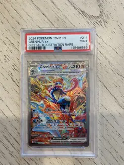 2024 Pokemon TWM EN-Twilight Masquerade Greninja EX PSA 9 #214 - Image 1