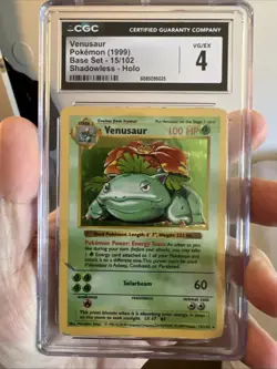 Pokemon Venusaur Base Set Shadowless CGC 4 - Image 4
