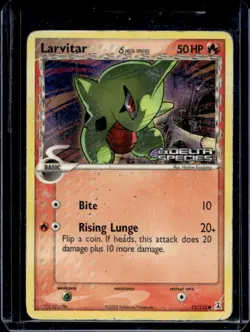 2005 Pokemon EX Delta Species Larvitar #73/113 - Image 1