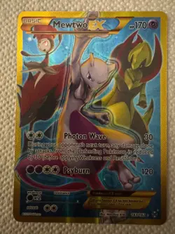 Pokemon TCG - Mewtwo EX (163 Secret Full Art) - XY - BREAKthrough - NM - Image 1