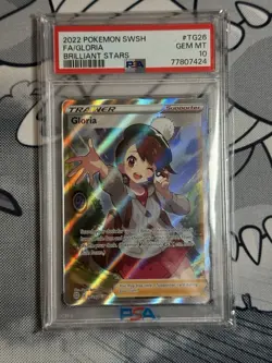 PSA 10 Gloria TG26 Full Art Trainer Pokemon English Sword Shield Brilliant Stars - Image 1