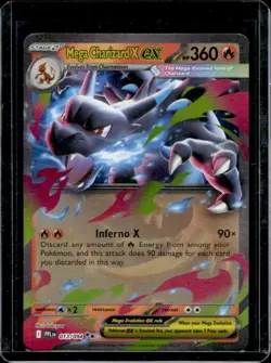 2025 Pokemon Phantasmal Flames Mega Charizard X ex Double Rare #013/094 - Image 1