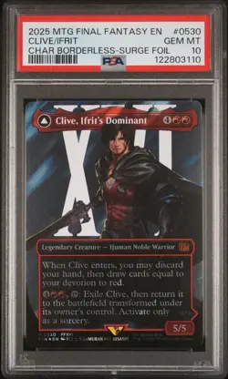 2025 MTG FINAL FANTASY CLIVE, IFRIT'S DOMINANT/IFRIT, WARDEN OF INFERNO PSA 10 - Image 1