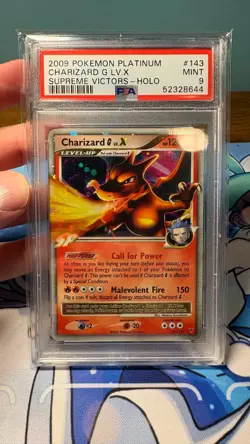 Charizard G LV.X Holo 143/147 - 2009 Pokemon Platinum Supreme Victors - PSA 9 - Image 1