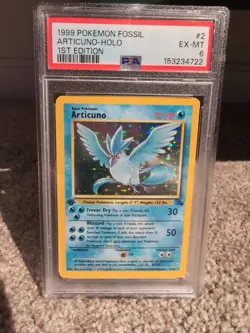 Pokemon TCG 1st Edition Holographic Articuno PSA Graded 6 - Image 1