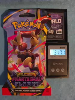 (HEAVY)🔥 31.71g Pokemon TCG Phantasmal Flames Sleeved Booster Pack Sealed✅ - Image 1