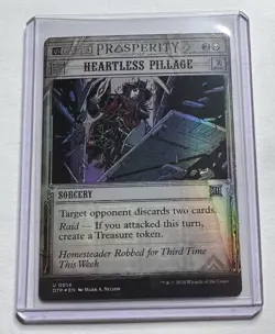 Heartless Pillage #14 Outlaws of Thunder Junction Foil Showcase MTG NM/M - Image 1