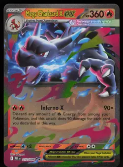 MEGA CHARIZARD X EX 013/094 DOUBLE RARE PHANTASMAL FLAMES POKEMON NM/M - Image 1