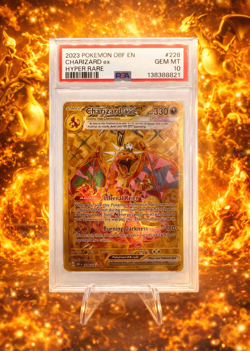 PSA 10 Charizard ex 228/197 Gold Hyper Rare Pokemon SV03: Obsidian Flames Holo - Image 1