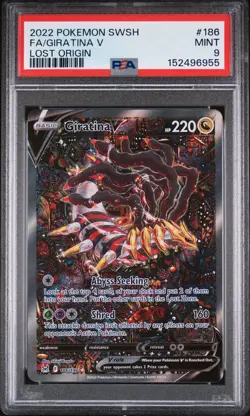 2022 POKEMON SWORD & SHIELD LOST ORIGIN #186 FULL ART/GIRATINA V PSA 9 - Image 1