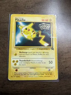 Pikachu (WB Pokemon The First Movie) #4 WOTC Black Star Promo Stamped MP 1999 - Image 1
