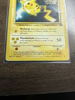 Pikachu (WB Pokemon The First Movie) #4 WOTC Black Star Promo Stamped MP 1999 - Image 3