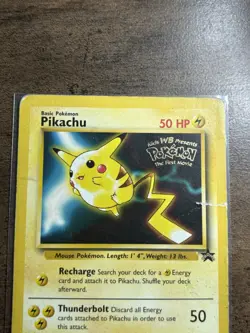 Pikachu (WB Pokemon The First Movie) #4 WOTC Black Star Promo Stamped MP 1999 - Image 4