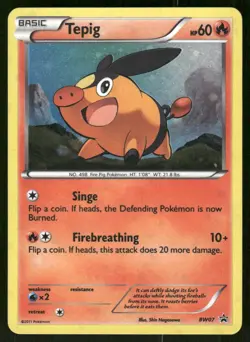 Pokemon Tcg Tepig #BW07 Pokemon Promo NM - Image 1