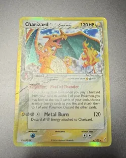 2006 Pokemon Crystal Guardians Charizard Delta Species Reverse Holo 4/100 HP/DMG - Image 3