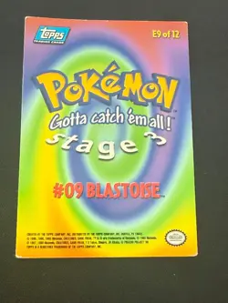 Topps Pokemon TV Blastoise #09 Non Holo HP - Image 2
