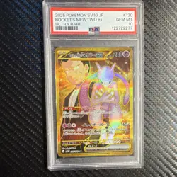 Pokemon Team Rocket's Mewtwo ex 130/098 Sv10 Ultra Rare Holo Japanese PSA 10 - Image 1
