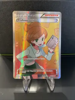 Professor Juniper (116 Full Art) Pokemon 2013 Plasma Freeze Holo Played - Image 1