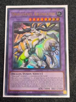 Yugioh Dracotail Arthalion Ultra Rare JUSH-EN006 Justice Hunters 1st Edition NM - Image 1