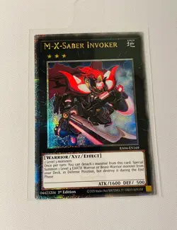 Yugioh M-X-Saber Invoker RA04-EN169 Quarter Century Secret Rare NM - Image 1