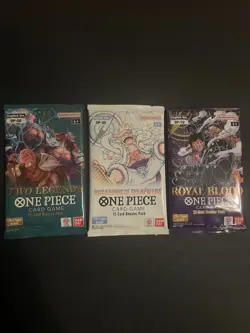 3 sealed pack one piece,1x op 10, 1x op 05 awakening of the new era,1x op 08 eng - Image 1