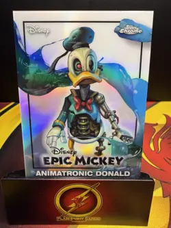 Animatronic Donald Duck - 2026 Topps Disney Neon - Epic Mickey Chrome - EM-15 - Image 1