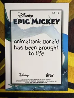 Animatronic Donald Duck - 2026 Topps Disney Neon - Epic Mickey Chrome - EM-15 - Image 3