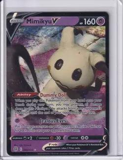 Mimikyu V 68/172 Sword & Shield Brilliant Stars Ultra Rare Pokemon Card 2022 - Image 1