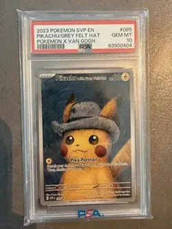 Pikachu Van Gogh (Pikachu with Grey Felt Hat) PSA 10 Pokemon Card - Image 1