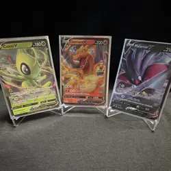 Pokemon TCG Sword & Shield Lot - Celebi V, Charizard V, Malamar V Cards NM - Image 1