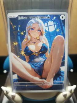 Adult Jaina Proudmoore Warcraft Pokemon TCG Waifu Goddess Custom Trading Card - Image 1