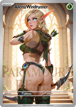Adult Alleria Warcraft Pokemon Waifu Goddess Story Custom Trading Card - Image 1